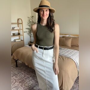 White Denim skirt, 8